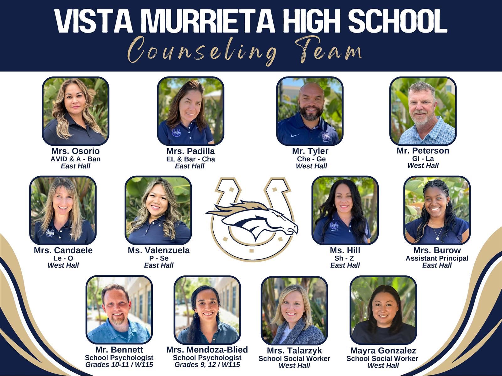 Vista Murrieta High School Counseling Team Vista Murrieta High School Counseling Team